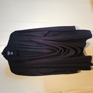 Avenue Black Draped Cardigan - One Size, Oversized,  Flowy, Stretchy,  Comfycore